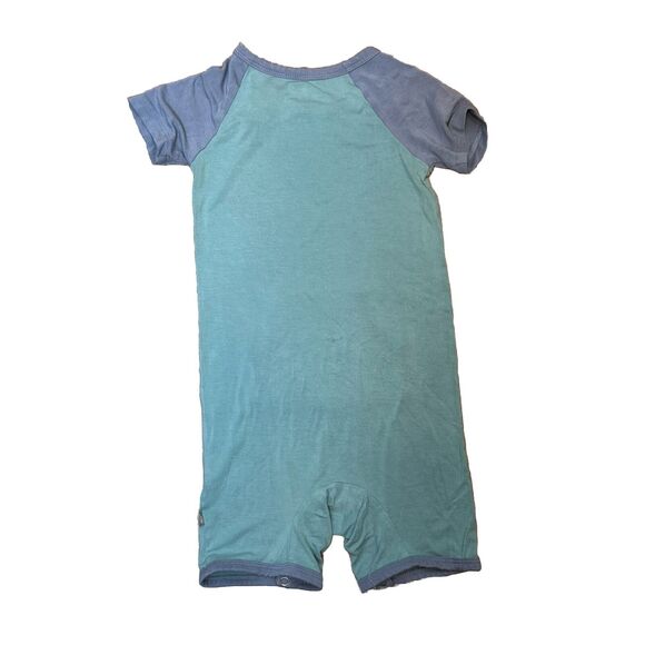 KYTE BABY Shortall Romper 4T Blue Seafoam Slate Shortie Boy Girl Bamboo - Picture 2 of 8